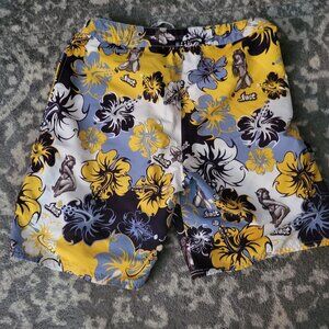 Lost Enterprises boat shorts swim mens 36 hawaiian girls shorts flowers